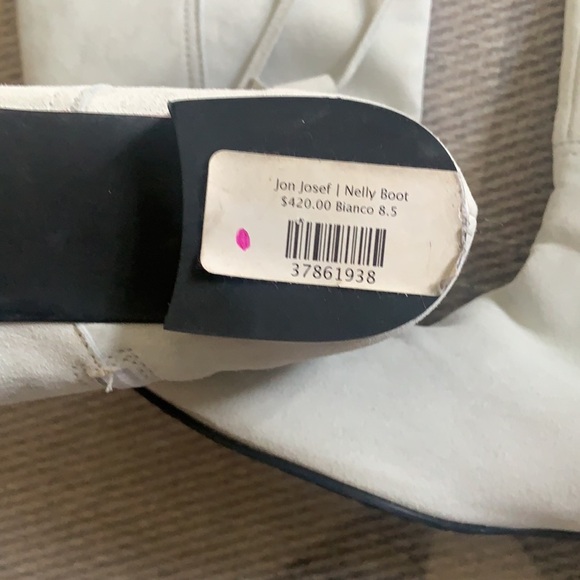 NWT Jon Josef Nelly Boots Knee High White Suede size 7.5 Trending Fairy Boho - Picture 2 of 5